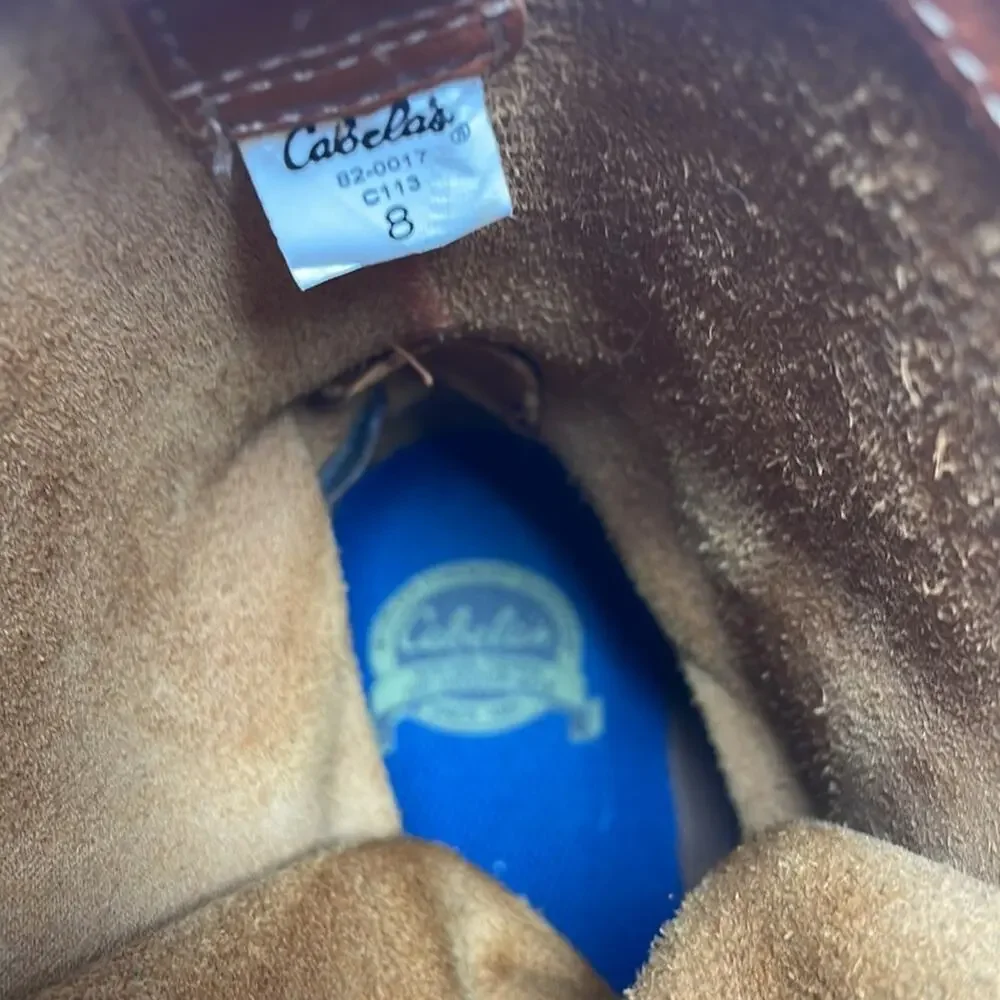Cabela’s steel shank tall waterproof duck boot men’s 8
